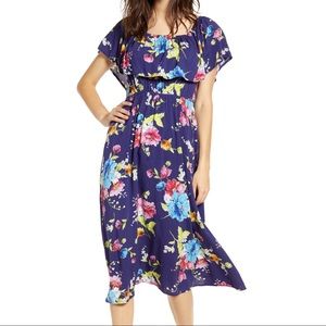 BP Off-the-Shoulder Midi Popover Dress (NWOT)